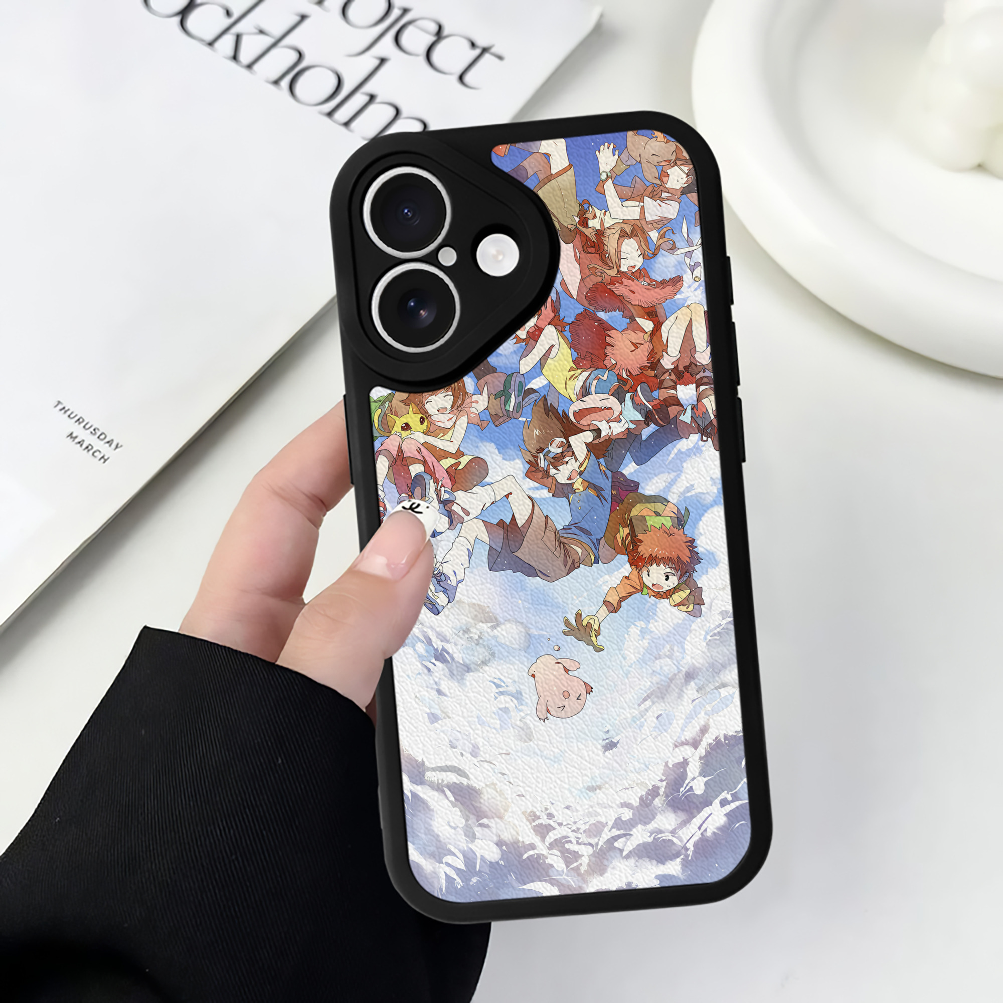 （画像用） Digimon デジタルモンスター/デジモン 【iPhone 16シリーズ対応】シリコンスマホケース（レザー調） 材質：シリコン